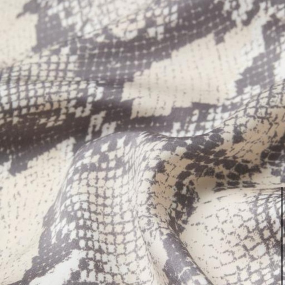 H&M Snake Print Animal Slip Dress Slits Small Midi - Picture 9 of 9